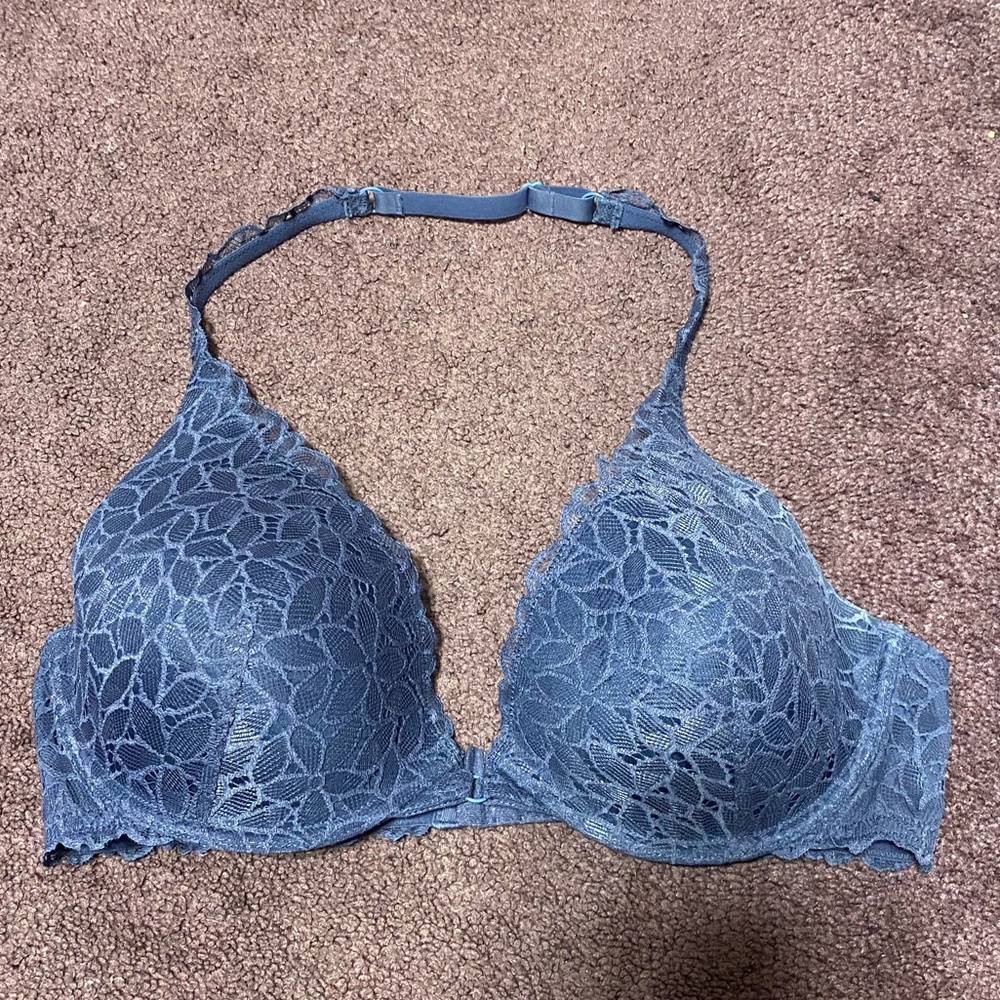 EUC Aerie lacy halter underwire bra lightly lined 36D